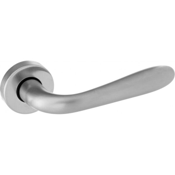Maniglia Sidney Mariva Cromo Satinato su Rosetta Tonda d. 45 mm. per Porte Interne