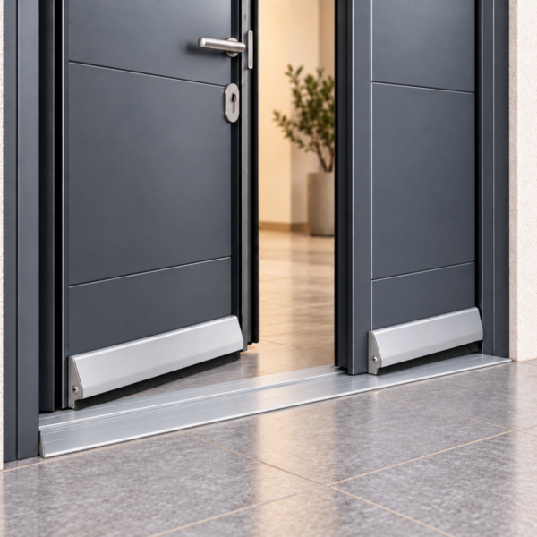 Kit Soglia Antiacqua Ulisse Light + Ulisse Drip per Porta a Due Ante 133 cm