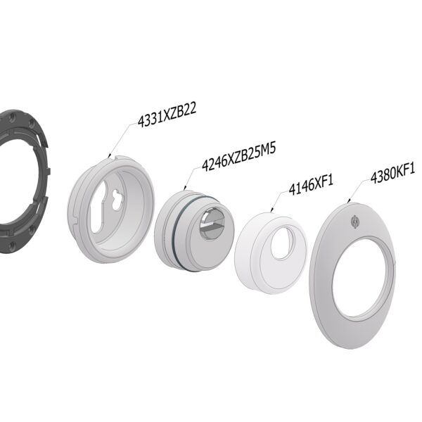 Kit Defender Securemme BLINDO M6 Ø46 H25 con Forziere Antistrappo H22 per Cilindro Europeo